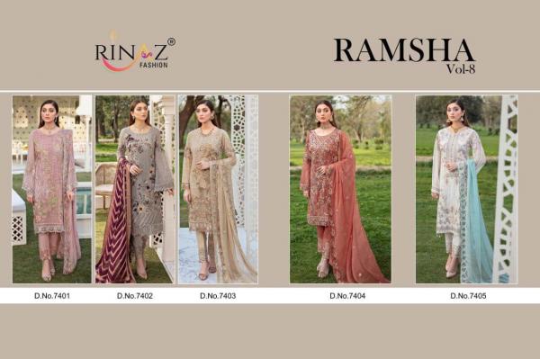 Rinaz Ramsha 8 Designer Georgette Pakistani Salwar